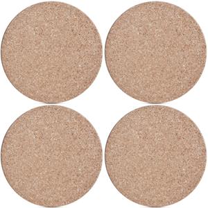 Zeller 5x Kurken pannenonderzetters rond lichtbruin 26 x 1 cm -