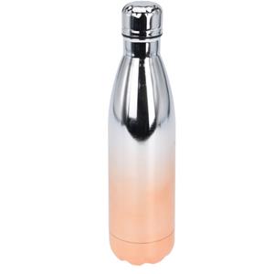 Excellent Houseware RVS thermosfles / isoleerfles voor onderweg 500 ml metallic oranje/roze -