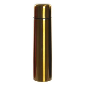 Items RVS thermosfles/isoleerfles goud met drukdop 920 ml -