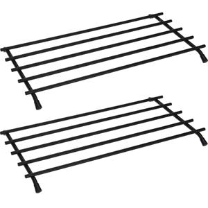 2x Metalen zwarte pannen/ovenschalen onderzetters 35 x 20 cm -