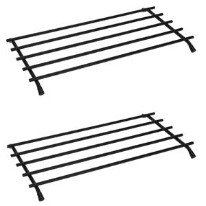 4x Metalen zwarte pannen/ovenschalen onderzetters 35 x 20 cm -