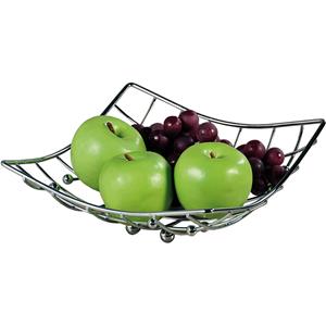 Metalen fruitschaal/fruitmand 26 x 24 x 9 cm -