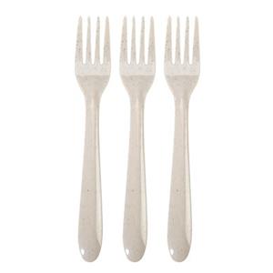 Camping/bbq gourmet bestek 6x stuks vorken bio/eco verantwoord/afbreekbaar