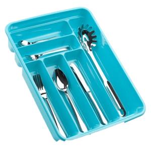 Forte Plastics Bestekbak/bestekhouders 6-vaks Blauw