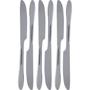 12x Messen tafelbestek RVS 23,5 cm - Keukenbenodigdheden - Tafel dekken - Bestek - Tafelmessen/dinermessen/smeermessen - Messen