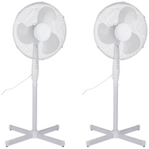 2x stuks staande ventilator verstelbaar 40 cm - statief ventilator voor binnen