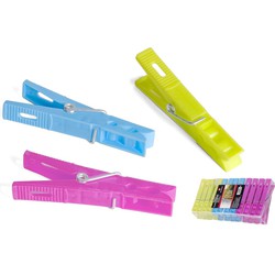Generiek Wasknijpers kunststof in 3 kleuren , 2 sets van 24 stuks