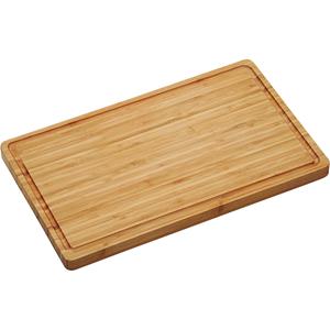 Bamboe houten snijplank 27 x 45 cm - Keukenbenodigdheden - Kookbenodigdheden - Dikke snijplanken van hout - Snijplankjes/snijplankje