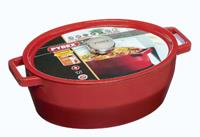 Braadpan Ovaal, Rood, 5,8 liter - Pyrex Slowcook