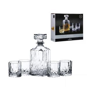 Barcraft glazenset Whisky 900 ml glas transparant 5-delig