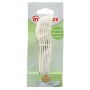 Metaltex Eierlepels 6 Stuks 12,5 X 2,5 Cm Wit