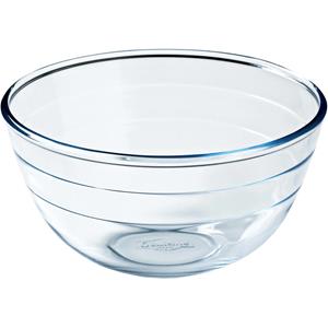 1x Snack/serveerschaal van glas 8.5 x 17 cm 1 Liter - Schalen en kommen - Keuken accessoires