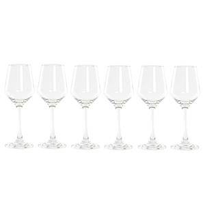 Items 6x Stuks witte wijn glazen 250 ml van glas - Wijnglazen