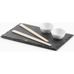 Excellent Houseware Sushi Servies - Voor 2 Personen et 7-delig eisteen et Stokjes