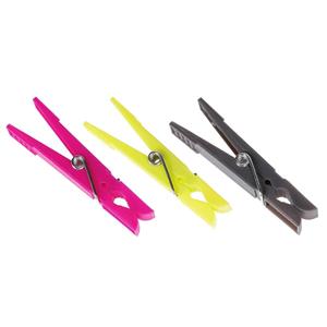 5five 48x Stuks wasknijpers grijs, lime groen en roze 7,5 cm van kunststof -