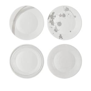 Royal Doulton Pacific Stone Bord Ã 23 cm - Set van 4