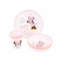 Yomonda Minnie Mouse Kindergeschirr Set 3-teilig Kindergeschirrsets rosa