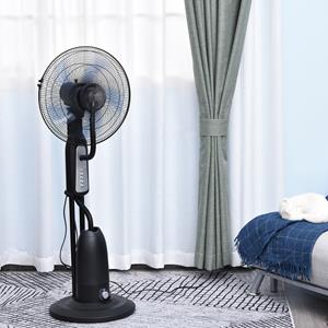 HOMCOM Standventilator mit 2,8 Liter Wasserzerstäuber Ventilator Höhe 120 cm Metall - 