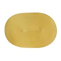 CONTINENTAGMBH Continenta Tischset Oval, Platzset, Platzdecke, Platzmatte, Untersetzer, Kunststoff, 45 x 31 cm, Gelb, 6607