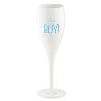 KOZIOL Sektglas »Cheers No. 1 It S A Boy, 100 ml«, Kunststoff