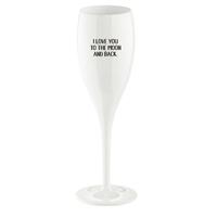 KOZIOL Sektglas »Cheers No. 1 Love You To The Moon«, Kunststoff