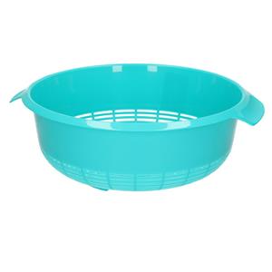 Forte Plastics Kunststof keuken vergiet van 27 x 10 cm blauw -