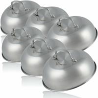 BBQ-TORO Edelstahl Wärmeglocke (6 Stück) | Ø 23 cm | Servierglocke, Glosche