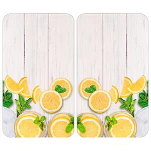 Maximex Herdabdeckplatte Universal Zitronen 2er Set, für alle Herdarten