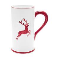 Gmundner Keramik Rubinroter Hirsch Bierkrug Form-A 0,5 L / h: 17 cm