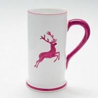 Gmundner Keramik Bordeauxroter Hirsch Bierkrug Form-A 0,5 L / h: 17 cm