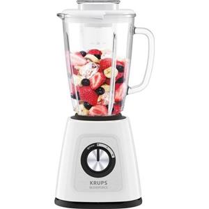 Krups Standmixer KB4351 Blendforce+, 800 W, 1,75L hitzebeständiger Glasbehälter, 6 Messer mit Powelix- Technologie, 2 Geschwindigkeiten+Pulse, Ice Crush Funktion, Smart Lock- Technologie, we