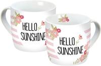 Infinite Kaffeebecher Hello Sunshine, 300ml hellblau/rosa