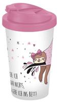 Geda Labels Coffee to go Becher Faultier Daphne Bett 400ml Kaffeebecher bunt