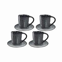 Leonardo MATERA Espresso Set anthrazit 8-teilig Kaffeebecher