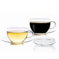 Creano Teetasse Set Teetasse + Untersetzer 200ml Teegläser transparent