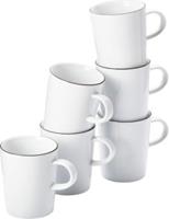 Yomonda Kaffeebecher Cucina Basic Colori 6er-Pack Cucina Basic Colori Black schwarz/weiß