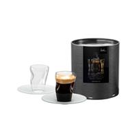 Eisch GERMANY UNIK 2er Set Espressogläser mit Untertassen im Geschenkkarton Kaffeebecher transparent