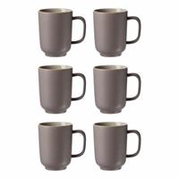 Ritzenhoff & Breker JASPER Kaffeebecher 320 ml taupe 6er Set Kaffeebecher