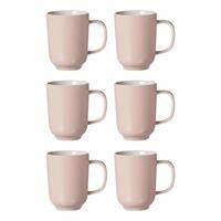 Ritzenhoff & Breker JASPER Kaffeebecher 320 ml rosa 6er Set Kaffeebecher