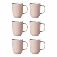 Ritzenhoff & Breker JASPER Kaffeebecher 320 ml rosa 6er Set Kaffeebecher