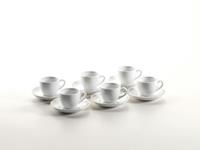 MÄSER Espressotasse 8 cl mit Untertasse12 cm, Porzellan COLOMBIA weiß