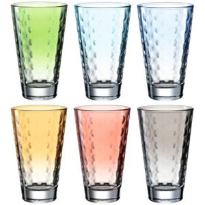 Leonardo Longdrinkgläser Optic Pastel 300 ml - 6 Stück