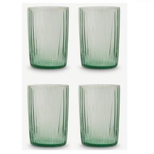 Bitz Waterglas Kusintha Groen 280 ml - 4 Stuks