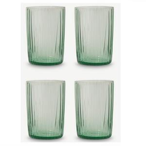 Bitz Waterglas Kusintha Groen 280 ml - 4 Stuks