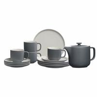 Ritzenhoff & Breker JASPER Kaffeeservice mit Kanne grau 13-teilig Geschirrsets