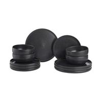 Butlers CASA NOVA Dinner-Set 12-tlg. schwarz