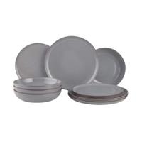 Butlers NATIVE Geschirr-Set 12-tlg. grau