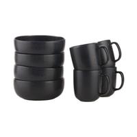 Butlers CASA NOVA Frühstücksset 8-tlg. schwarz