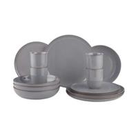 Butlers NATIVE Geschirr-Set 16-tlg. grau