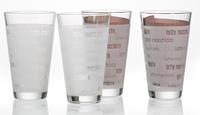 Ritzenhoff & Breker Latte-Macchiato-Glas Chicco, (Set, 4 tlg., (4 Becher), Schrift-Dekor, 4-teilig